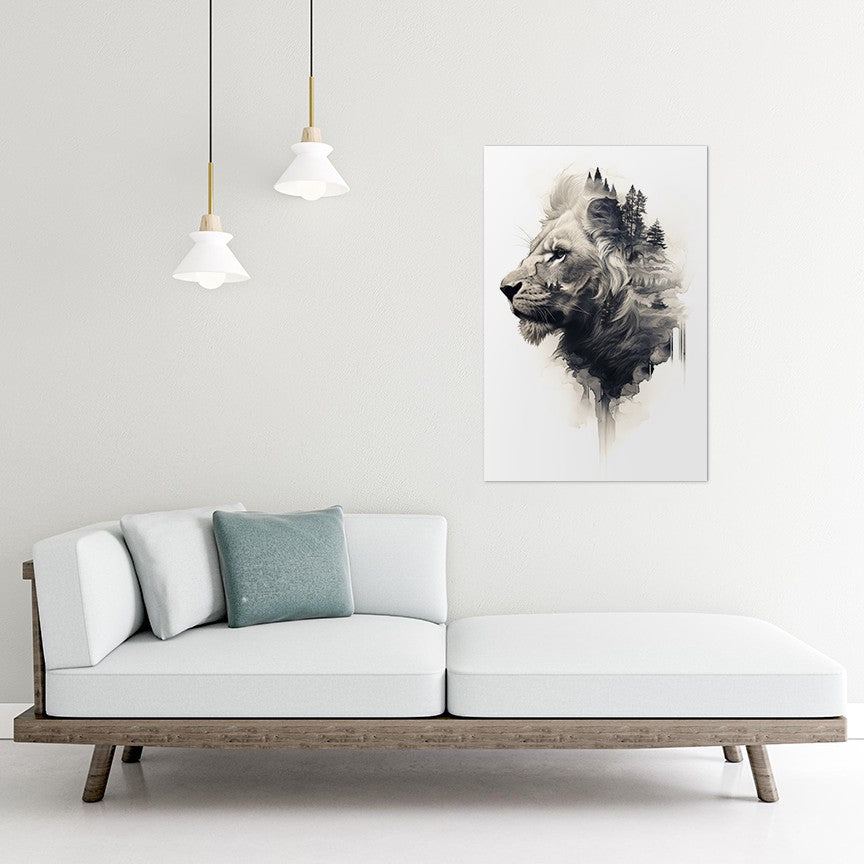 The Majestic of the Lion Wall Art