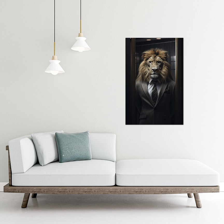 The Suited Lion Wall Art