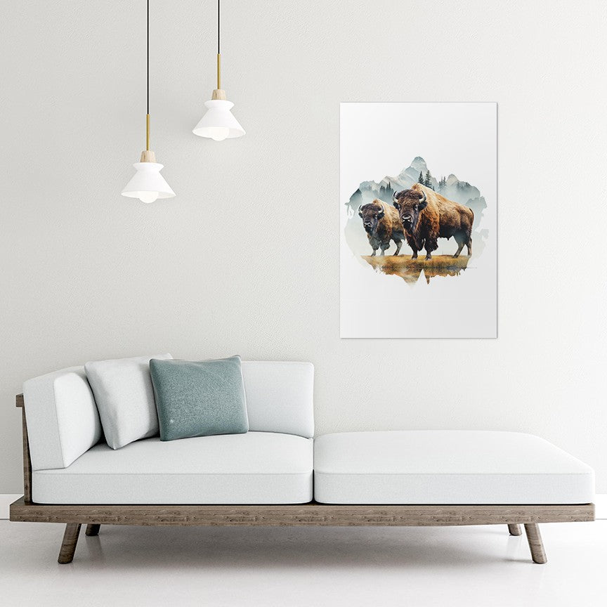Bison In Wild Wall Art