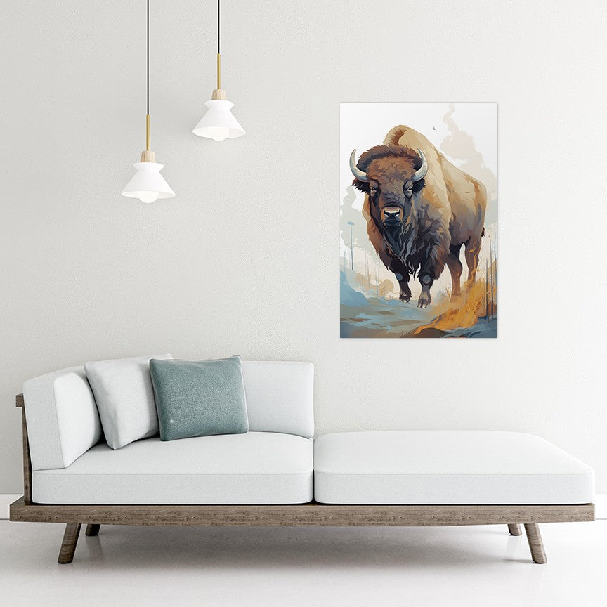 Bison in Colors Wall Art