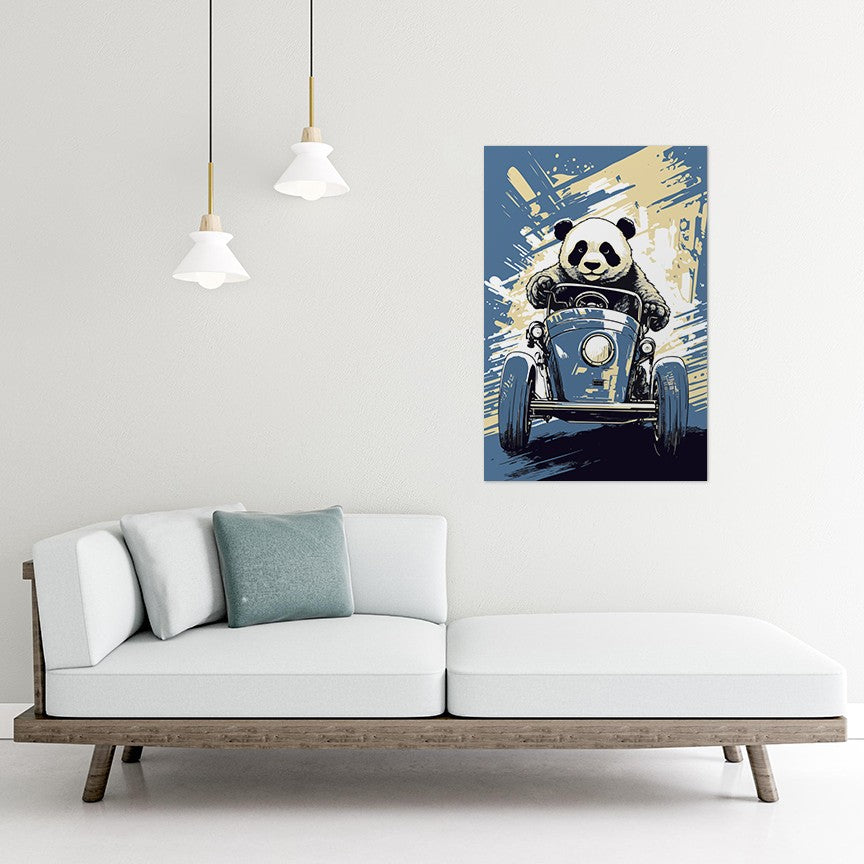 Panda's Adventures on Wheels Wall Art