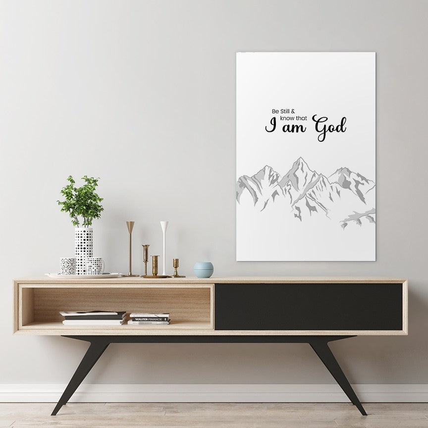 Psalm 46:10 - Be Still and know that I am God (Line Art)