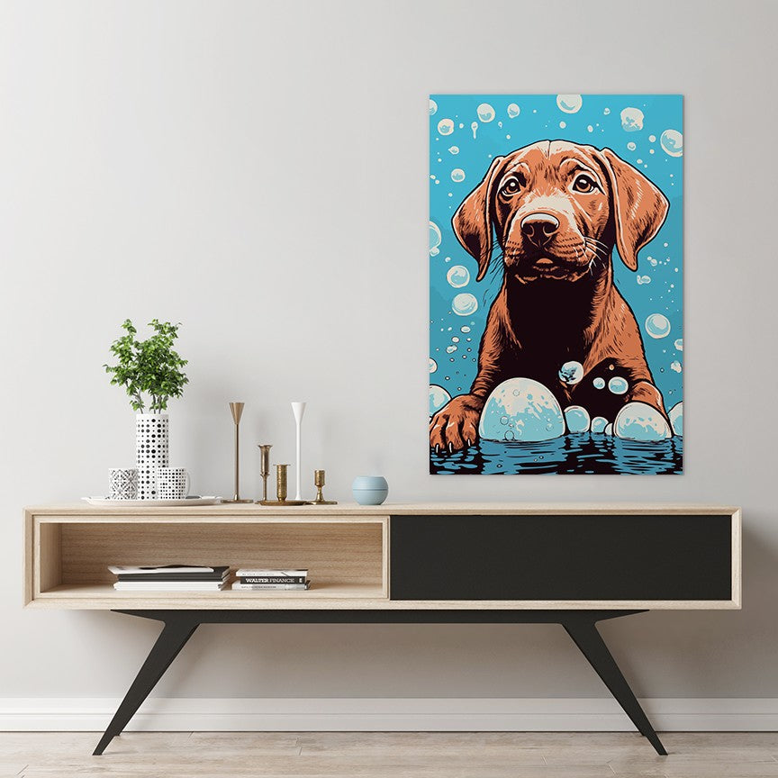 Dog Bathing Wall Art