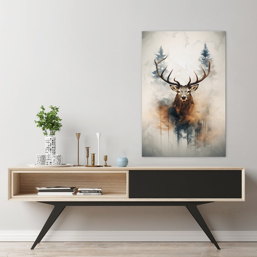 Elk and Forest Wall Art