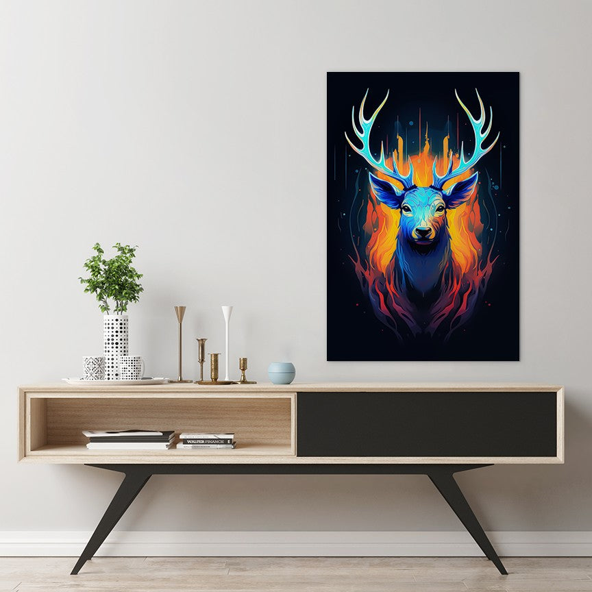 The Noble Elk Abstract Wall Art