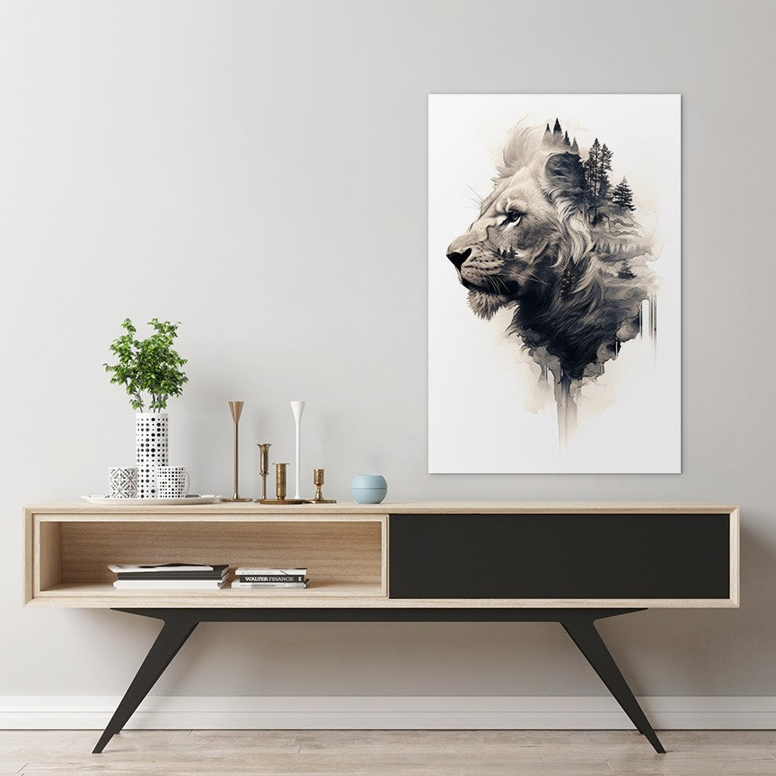 The Majestic of the Lion Wall Art