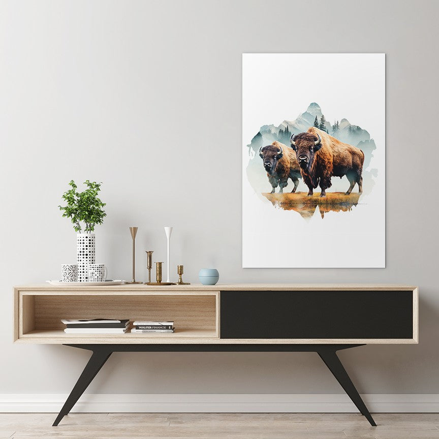 Bison In Wild Wall Art