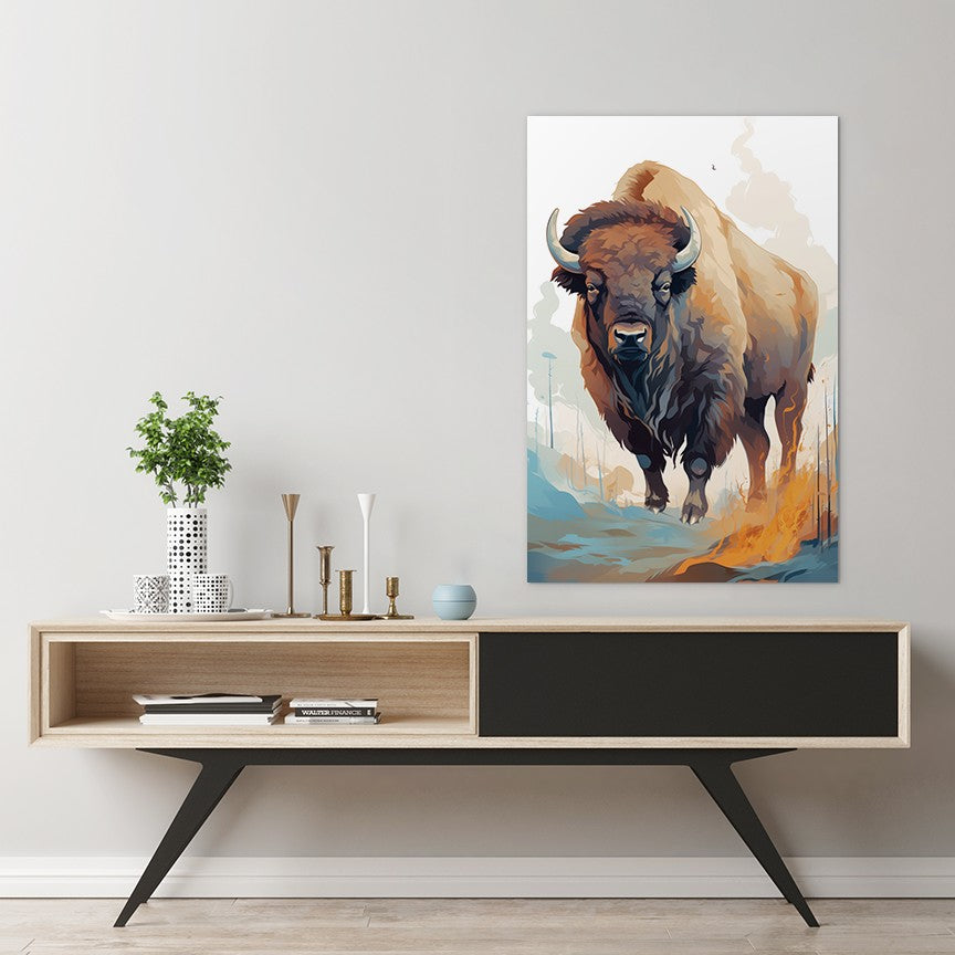 Bison in Colors Wall Art