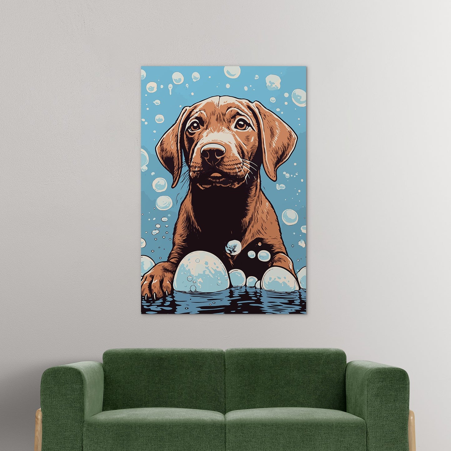 Dog Bathing Wall Art