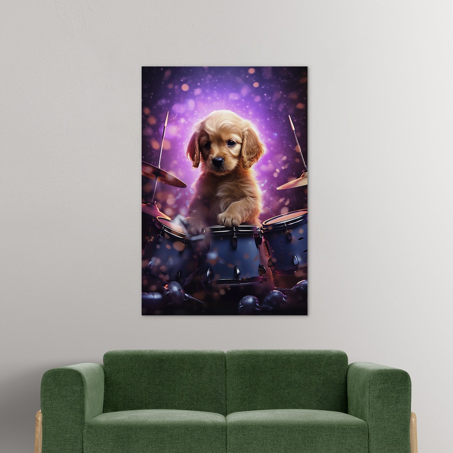 Puppy Drumming Wall Art