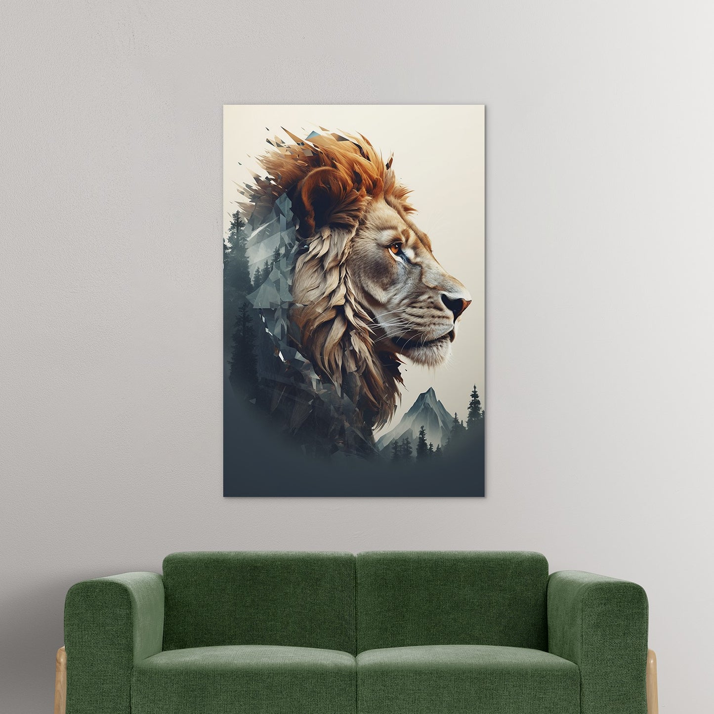 The Lion's Untamed Splendor Wall Art