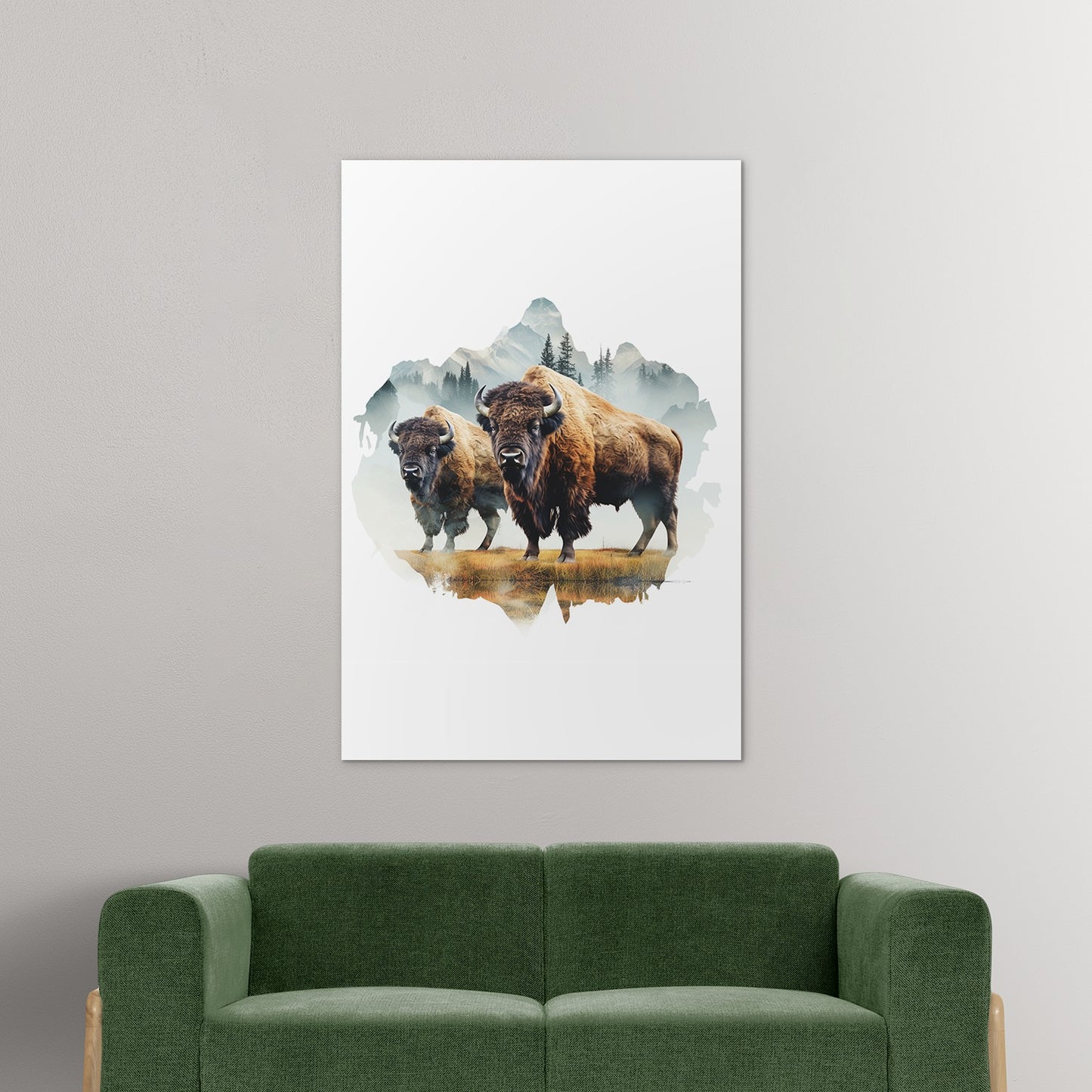 Bison In Wild Wall Art