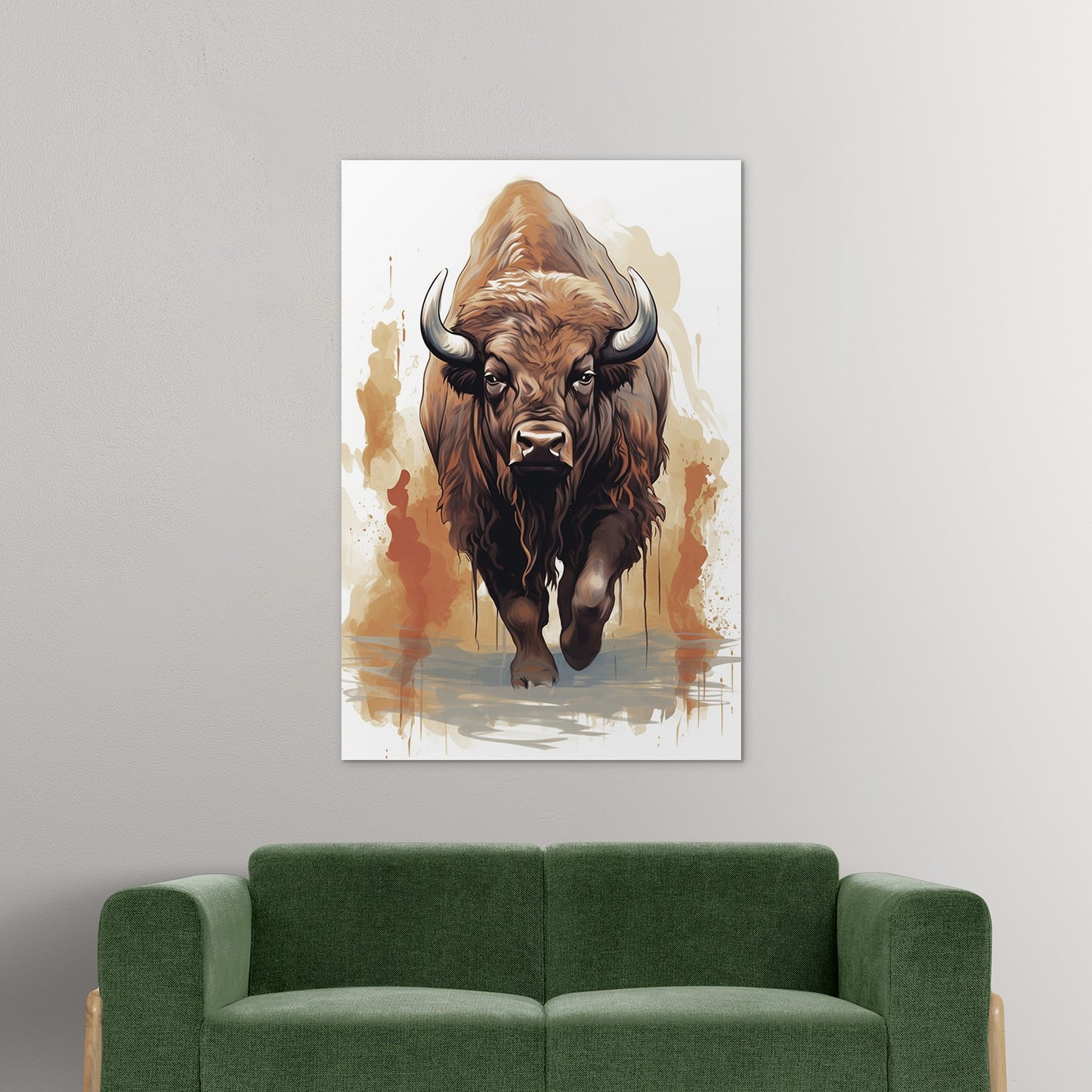 The Ferocious Bison Wall Art