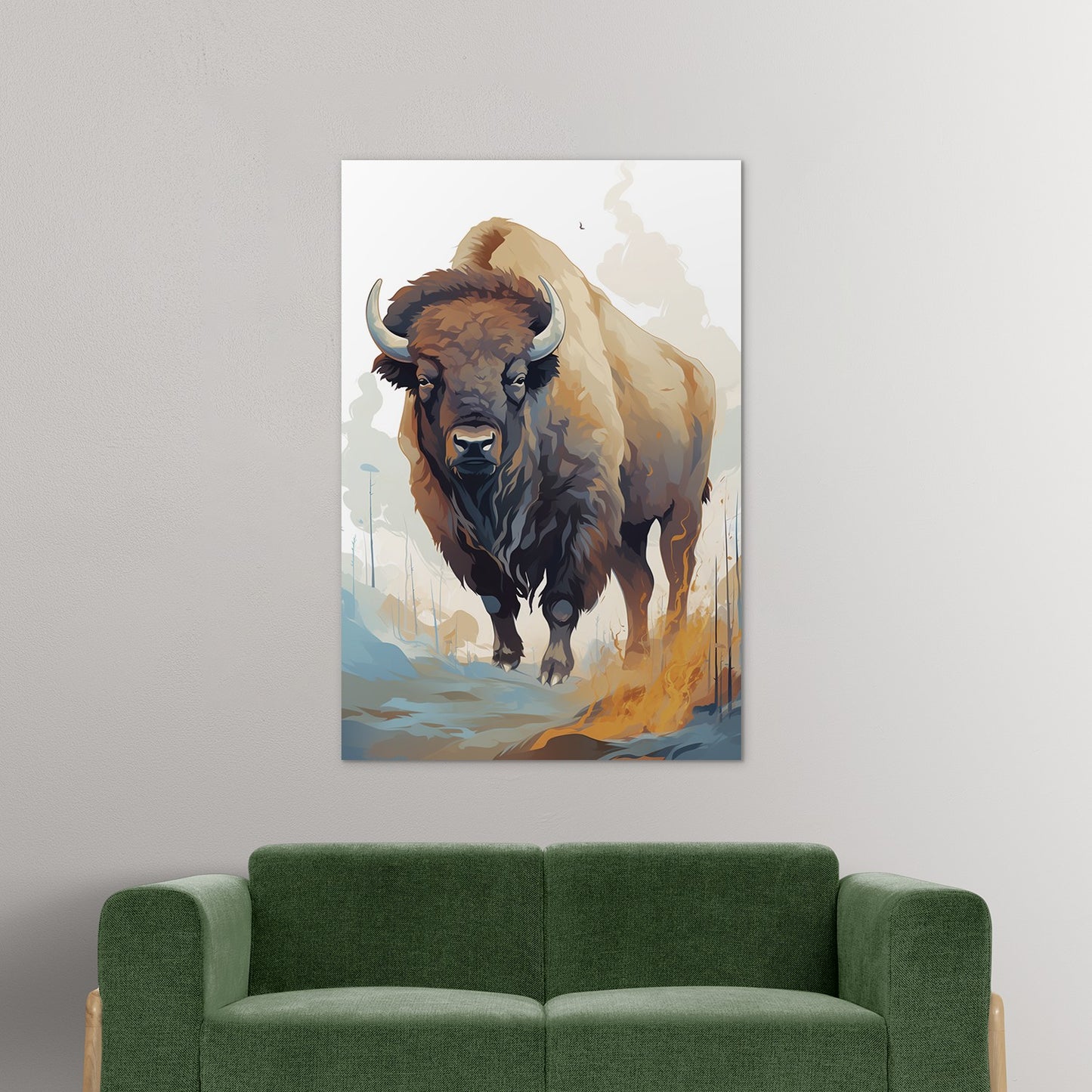 Bison in Colors Wall Art