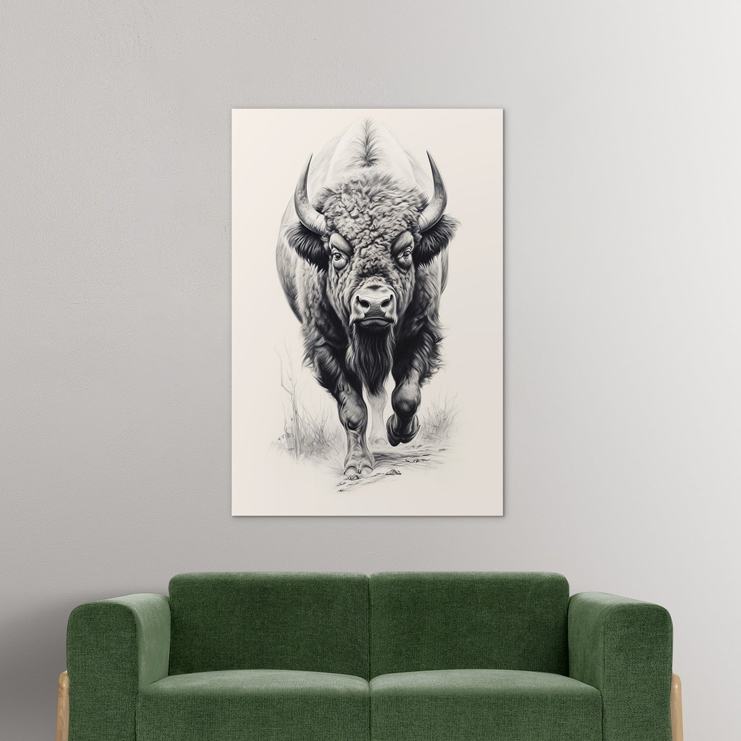 Furious Majesty Bison Wall Art