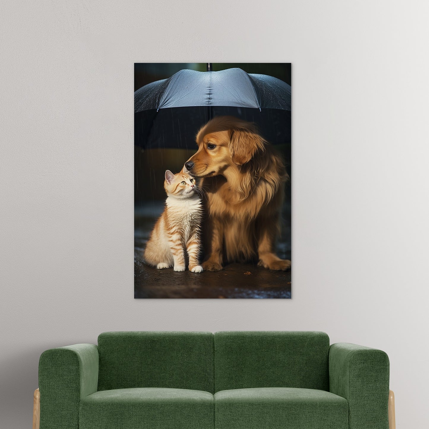 The Everlasting Friendship of Dog and Cat Wall Art