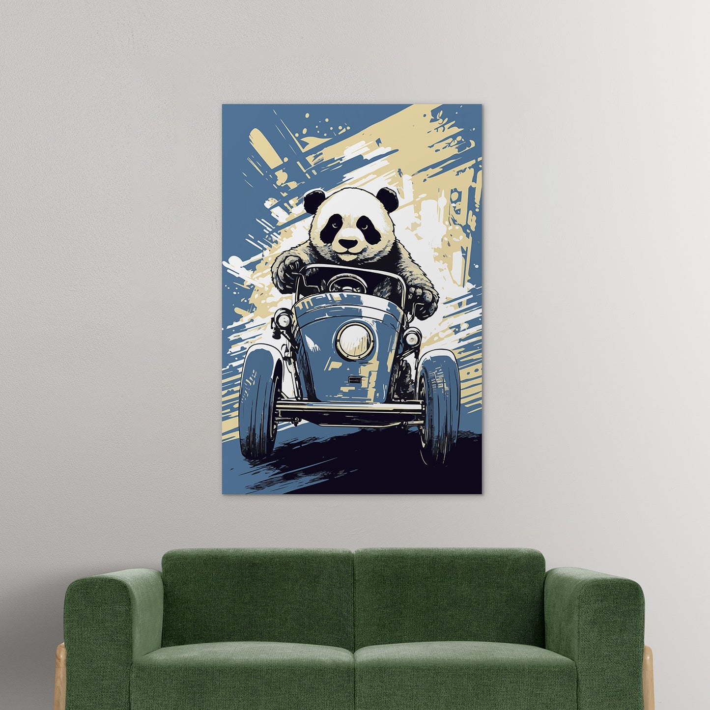 Panda's Adventures on Wheels Wall Art