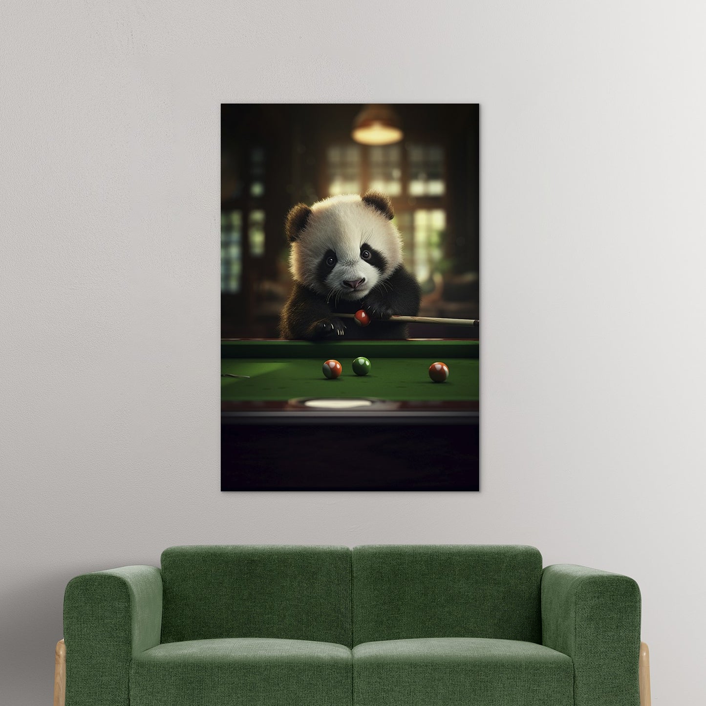 The Panda Playing Snooker Wall Art