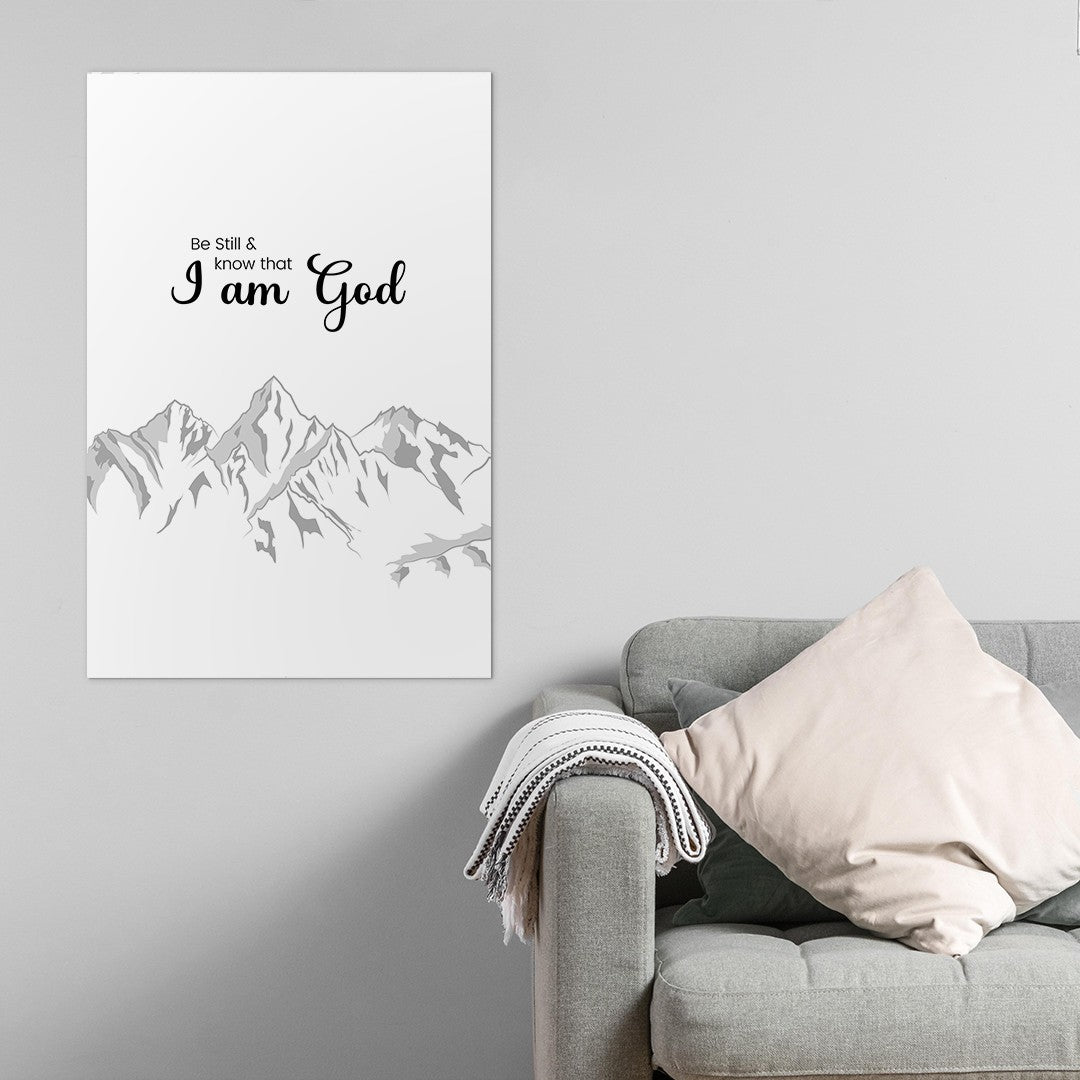 Psalm 46:10 - Be Still and know that I am God (Line Art)