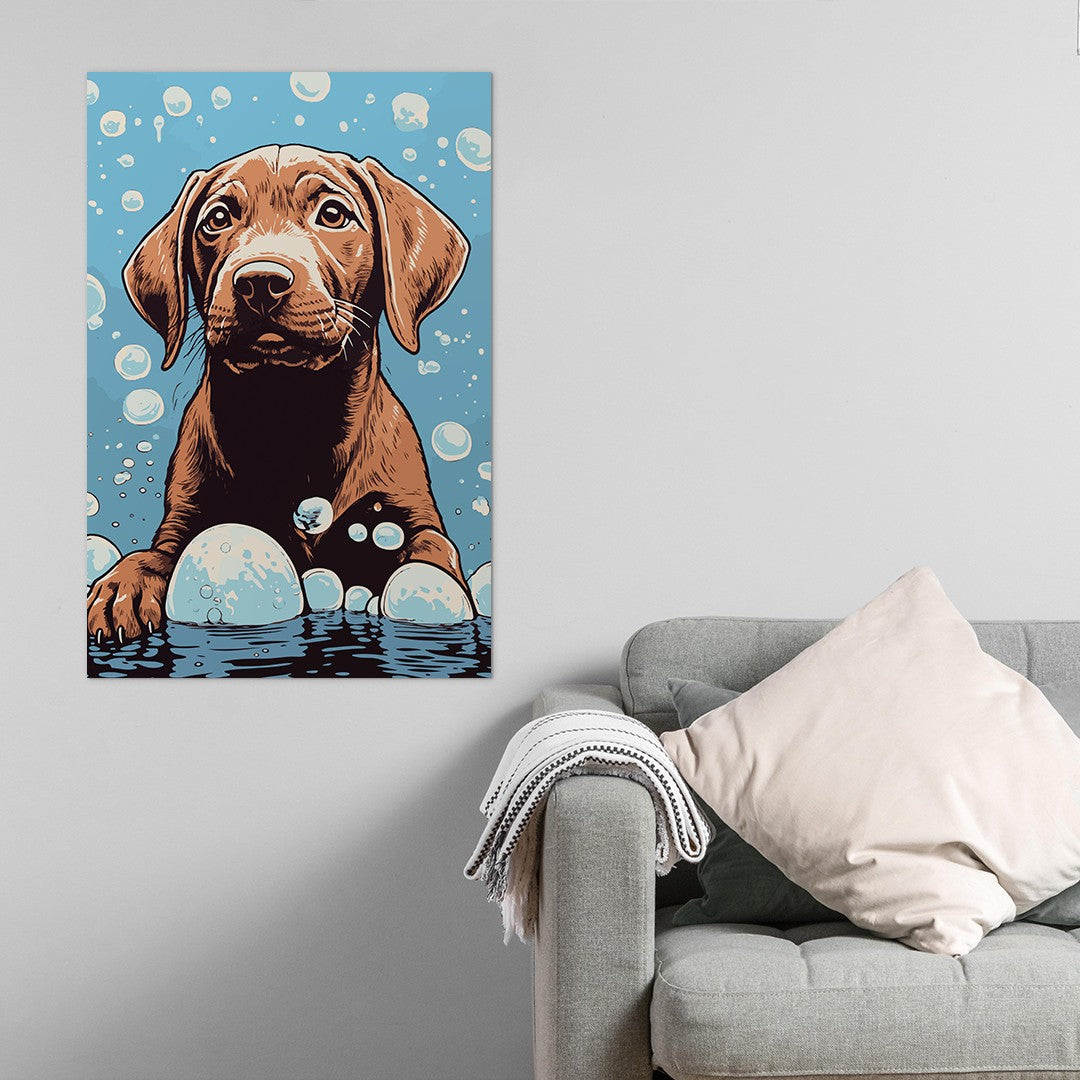 Dog Bathing Wall Art