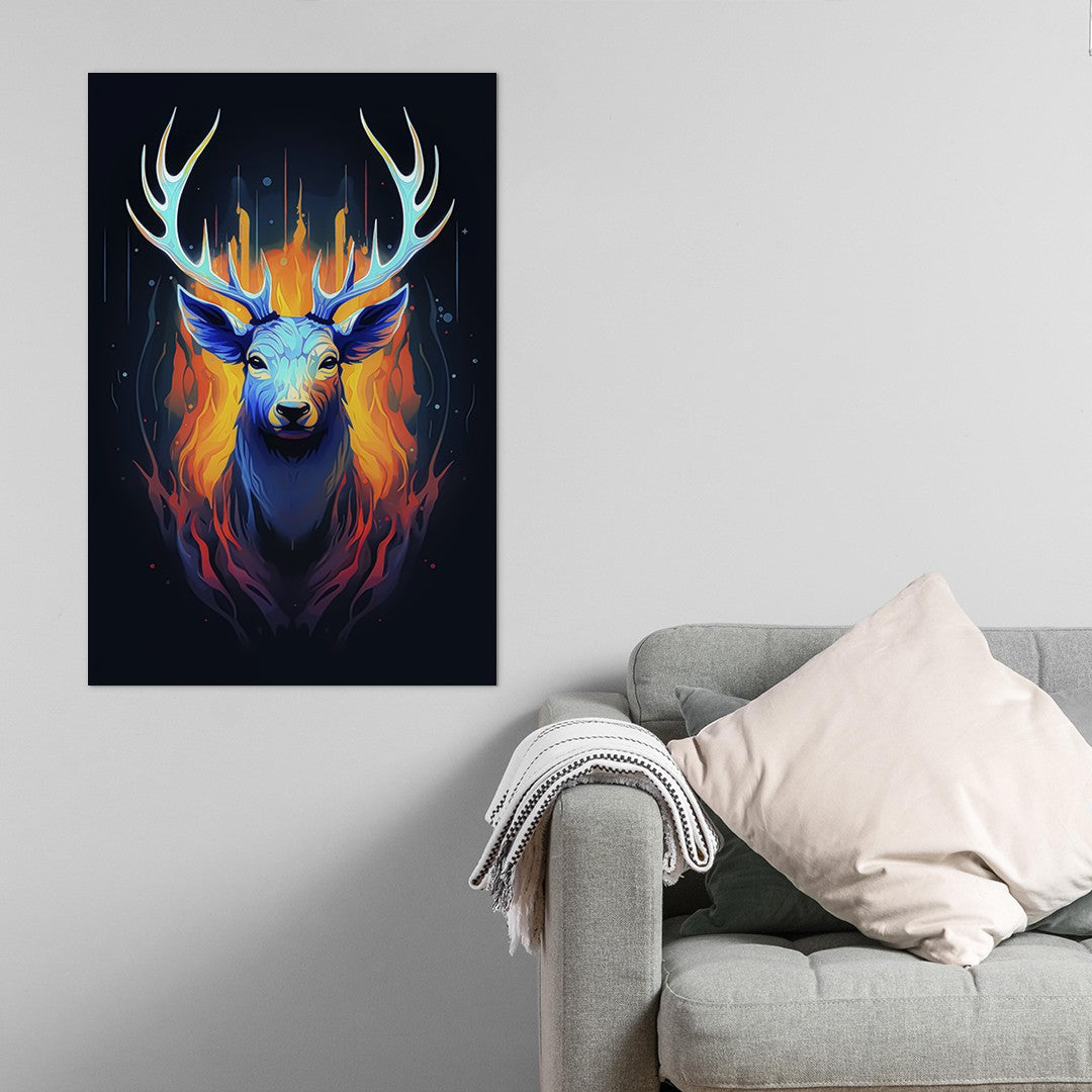 The Noble Elk Abstract Wall Art