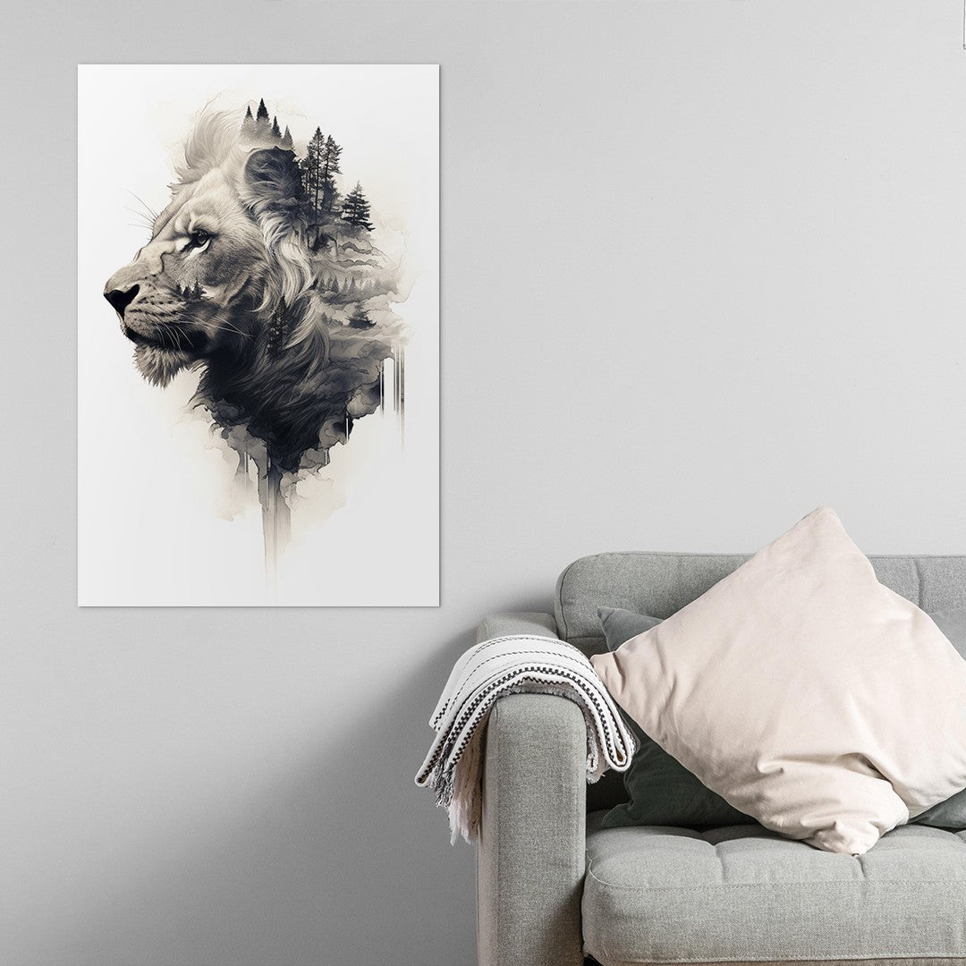 The Majestic of the Lion Wall Art