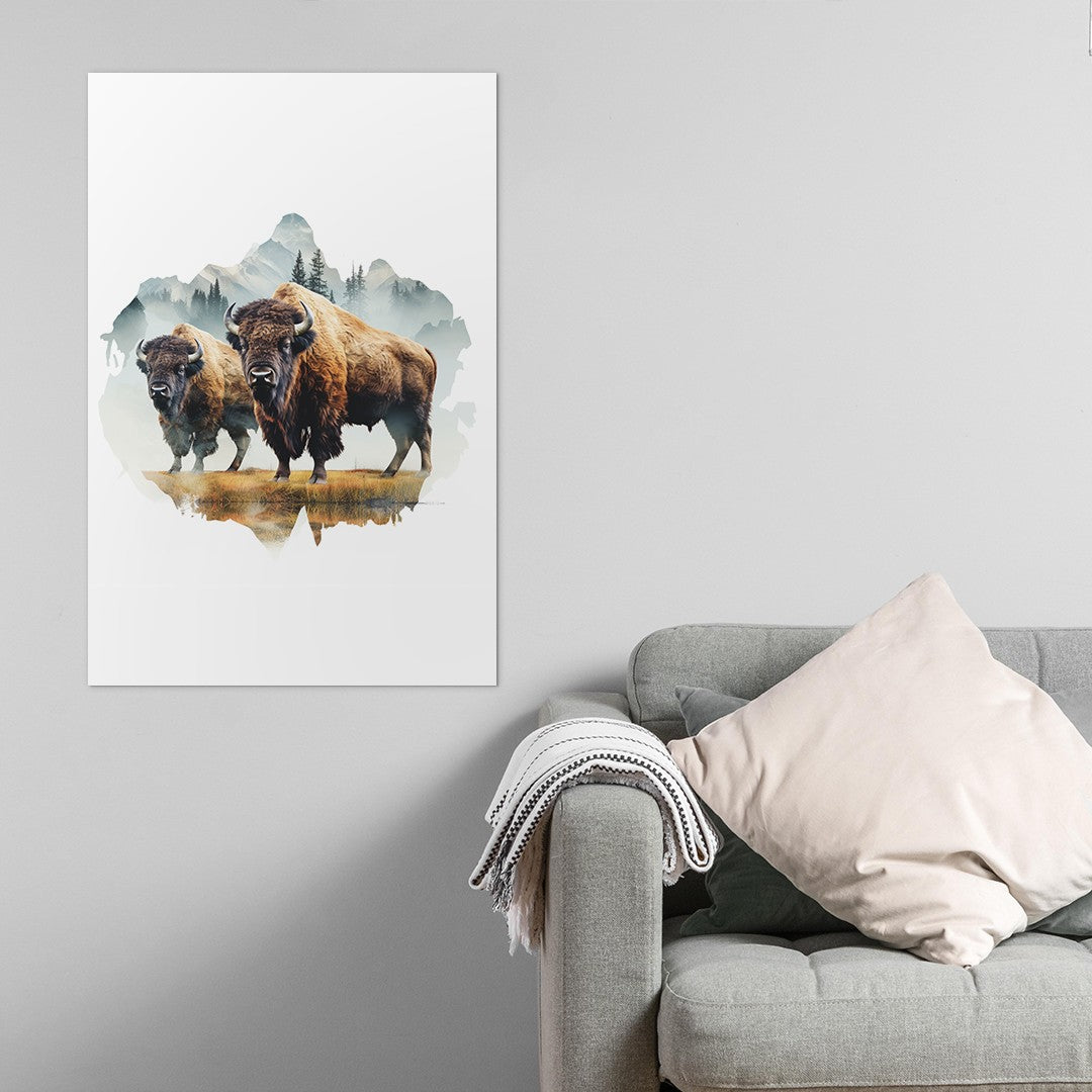 Bison In Wild Wall Art
