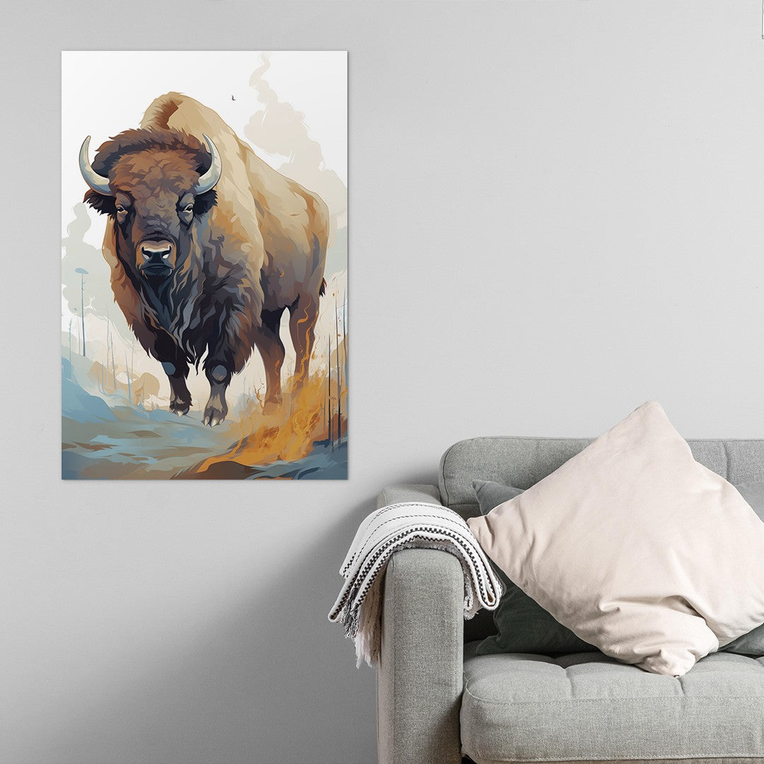 Bison in Colors Wall Art