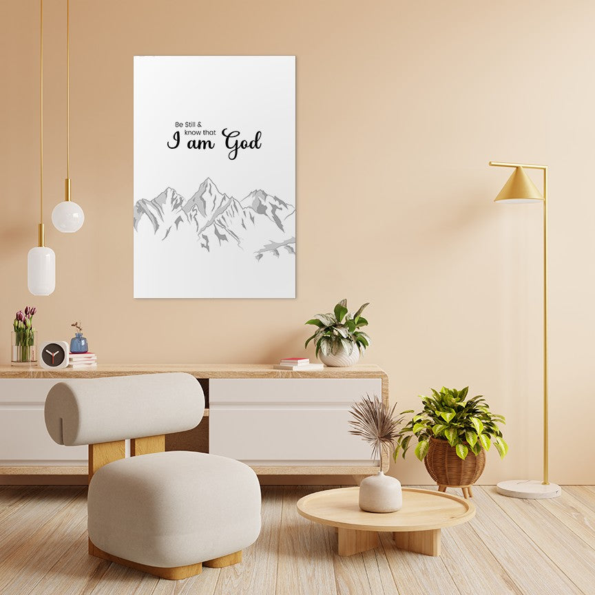 Psalm 46:10 - Be Still and know that I am God (Line Art)