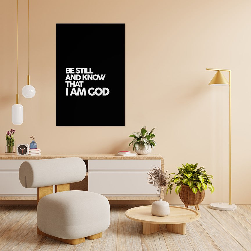 Psalm 46:10 - Be Still and know that I am God (Black)