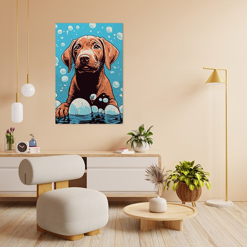 Dog Bathing Wall Art