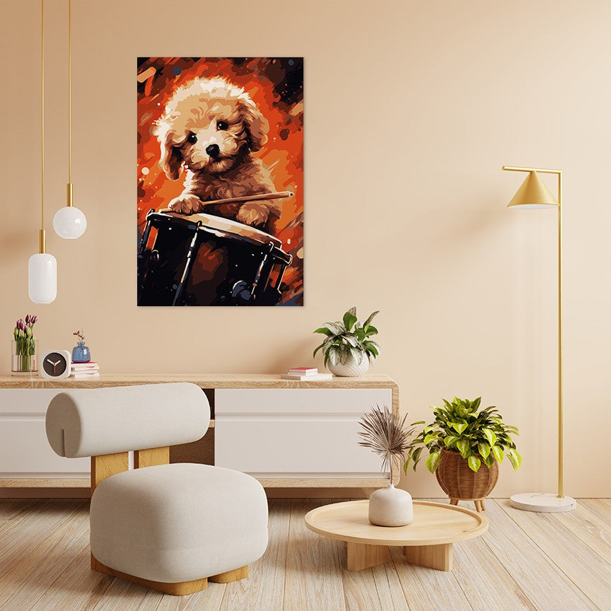 The Drumming Puppy Wall Art