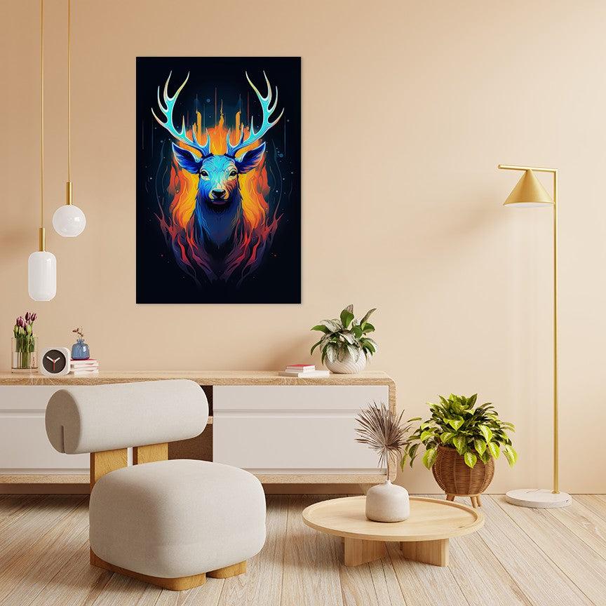 The Noble Elk Abstract Wall Art