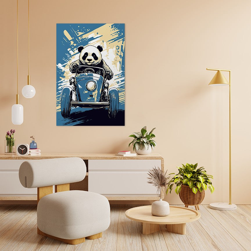 Panda's Adventures on Wheels Wall Art