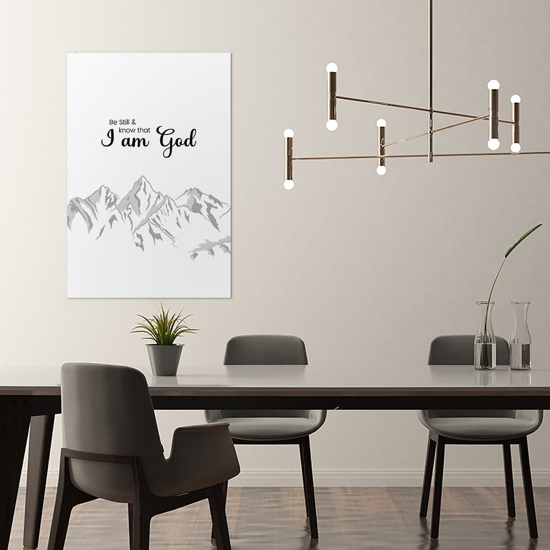 Psalm 46:10 - Be Still and know that I am God (Line Art)