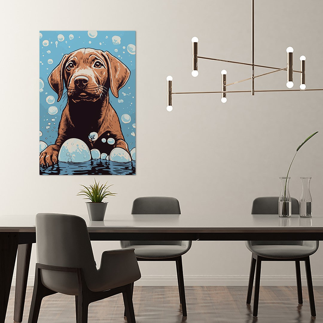 Dog Bathing Wall Art