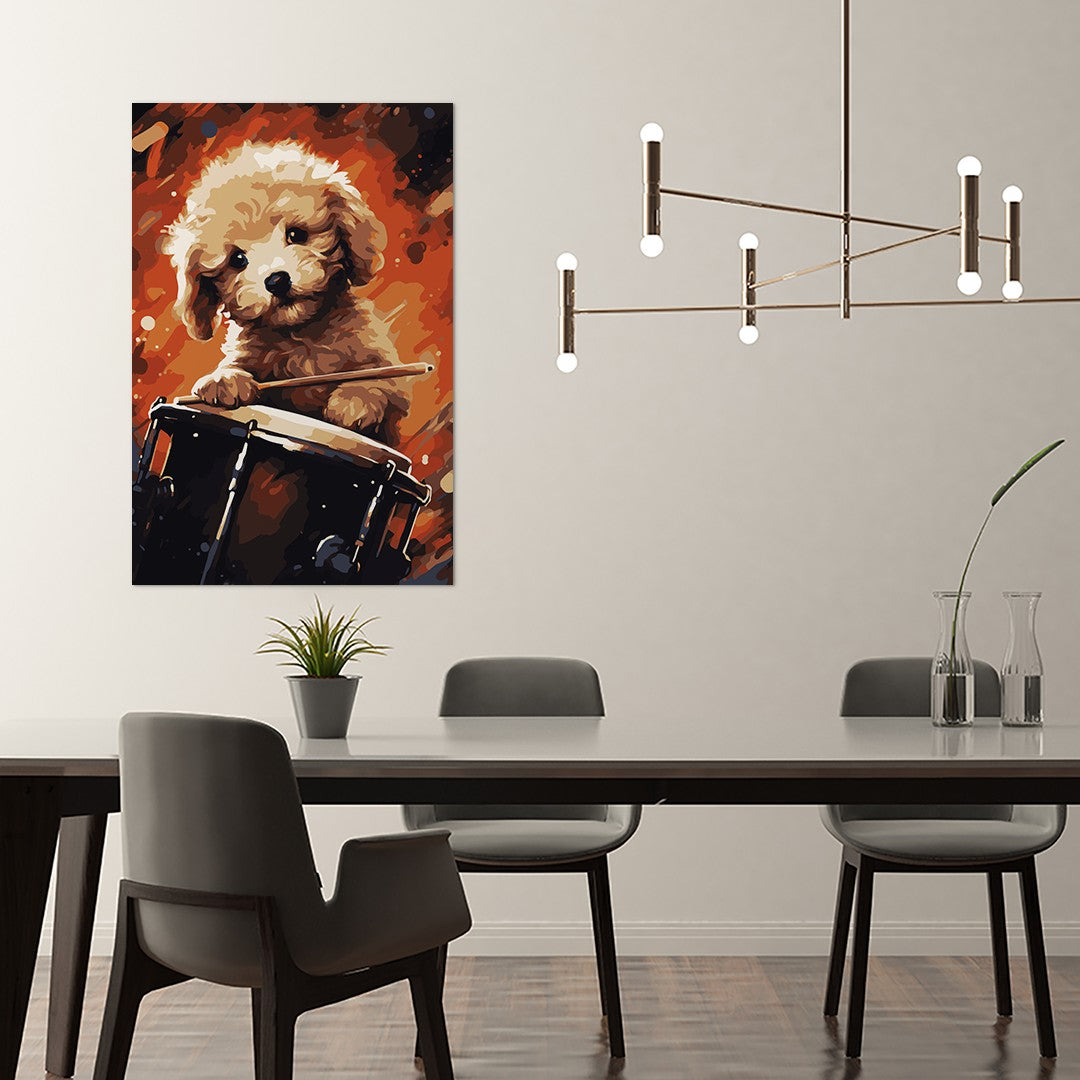 The Drumming Puppy Wall Art