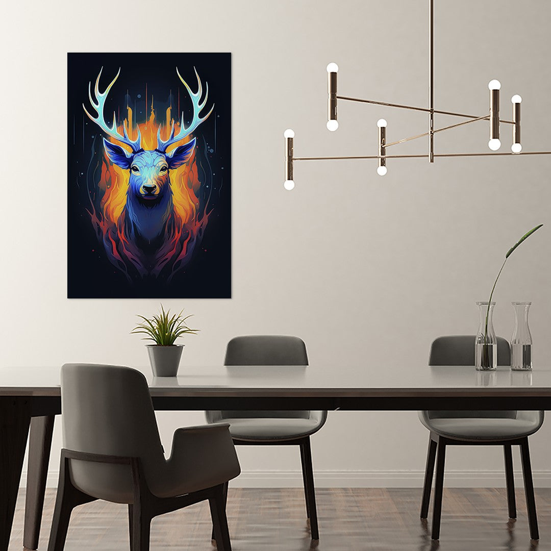 The Noble Elk Abstract Wall Art