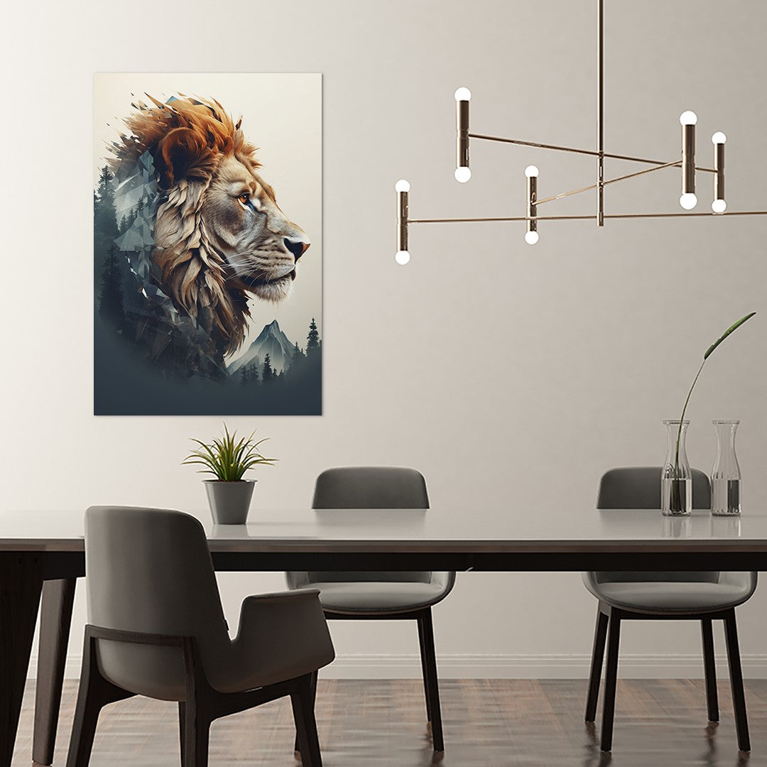 The Lion's Untamed Splendor Wall Art