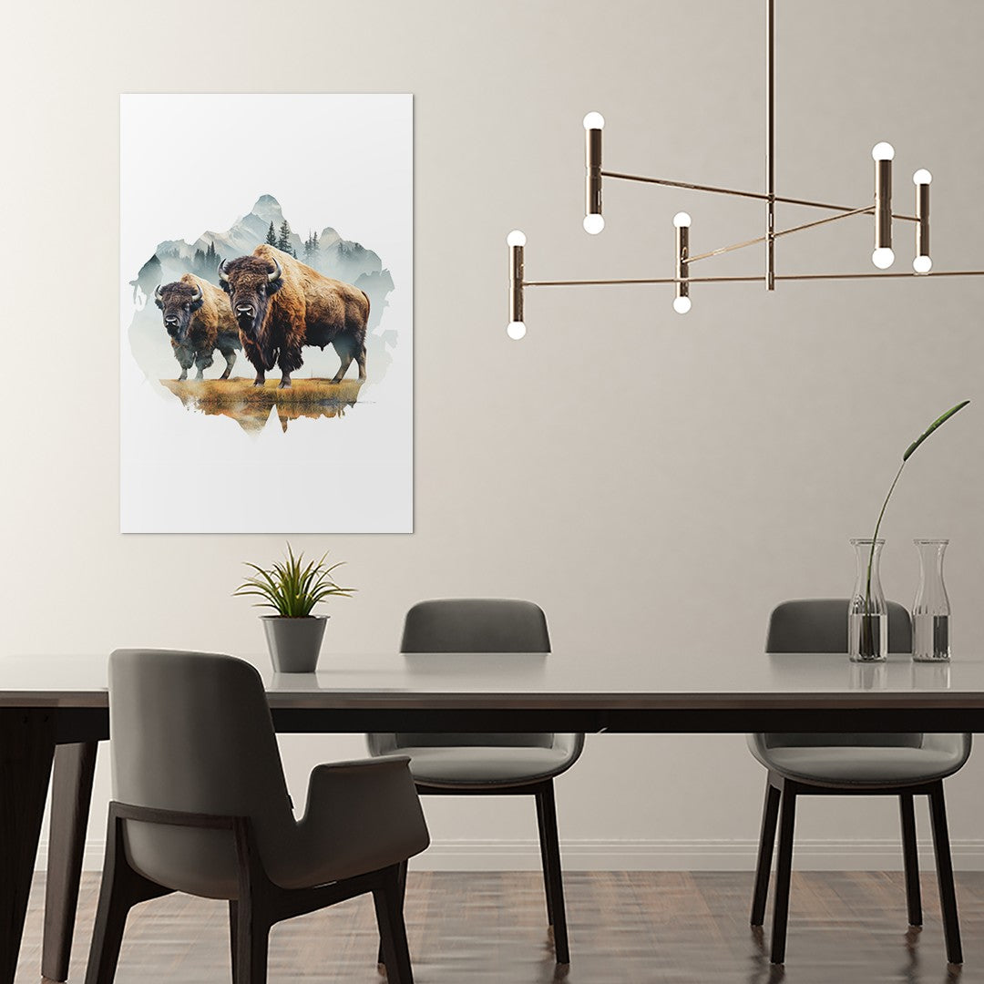 Bison In Wild Wall Art