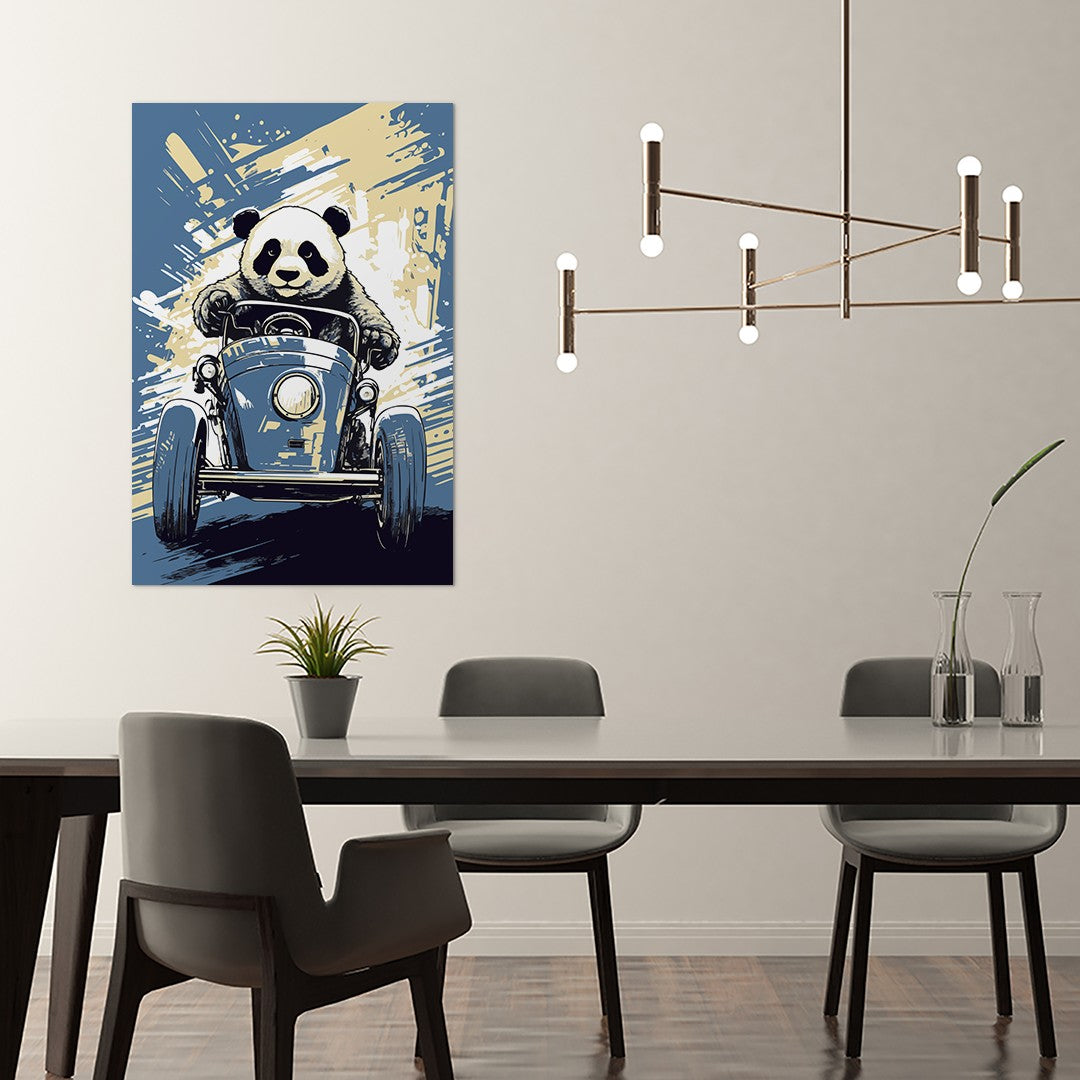 Panda's Adventures on Wheels Wall Art
