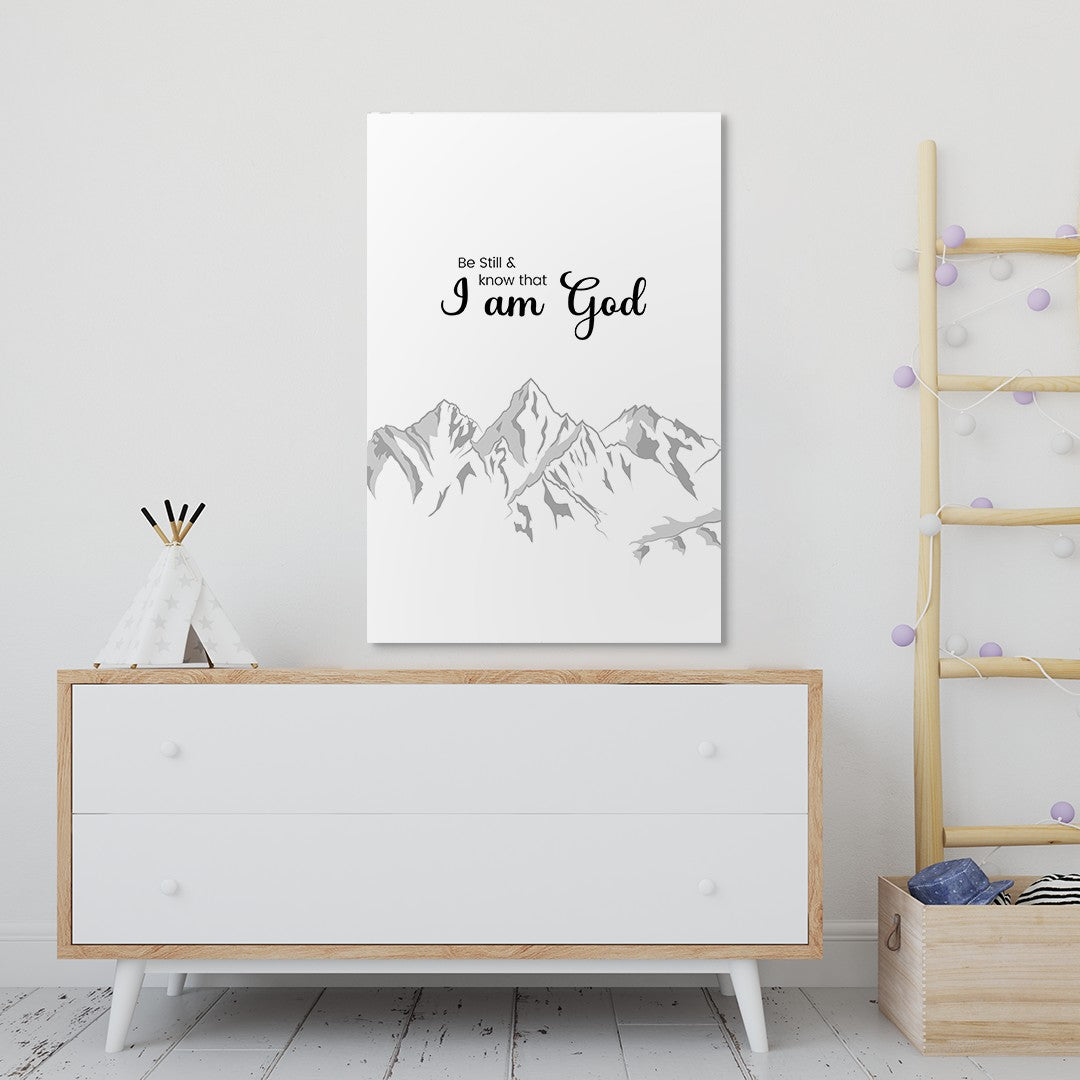 Psalm 46:10 - Be Still and know that I am God (Line Art)