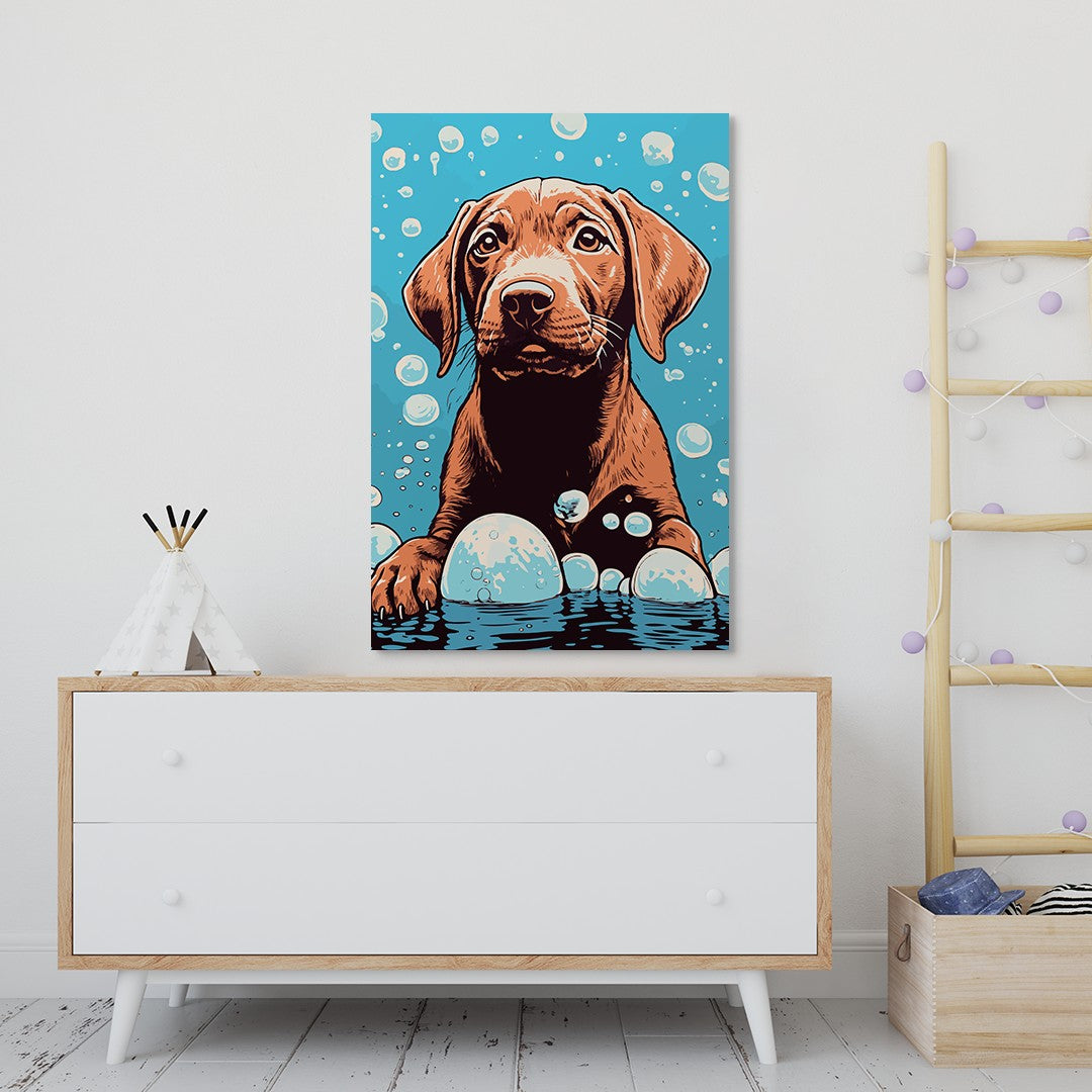Dog Bathing Wall Art