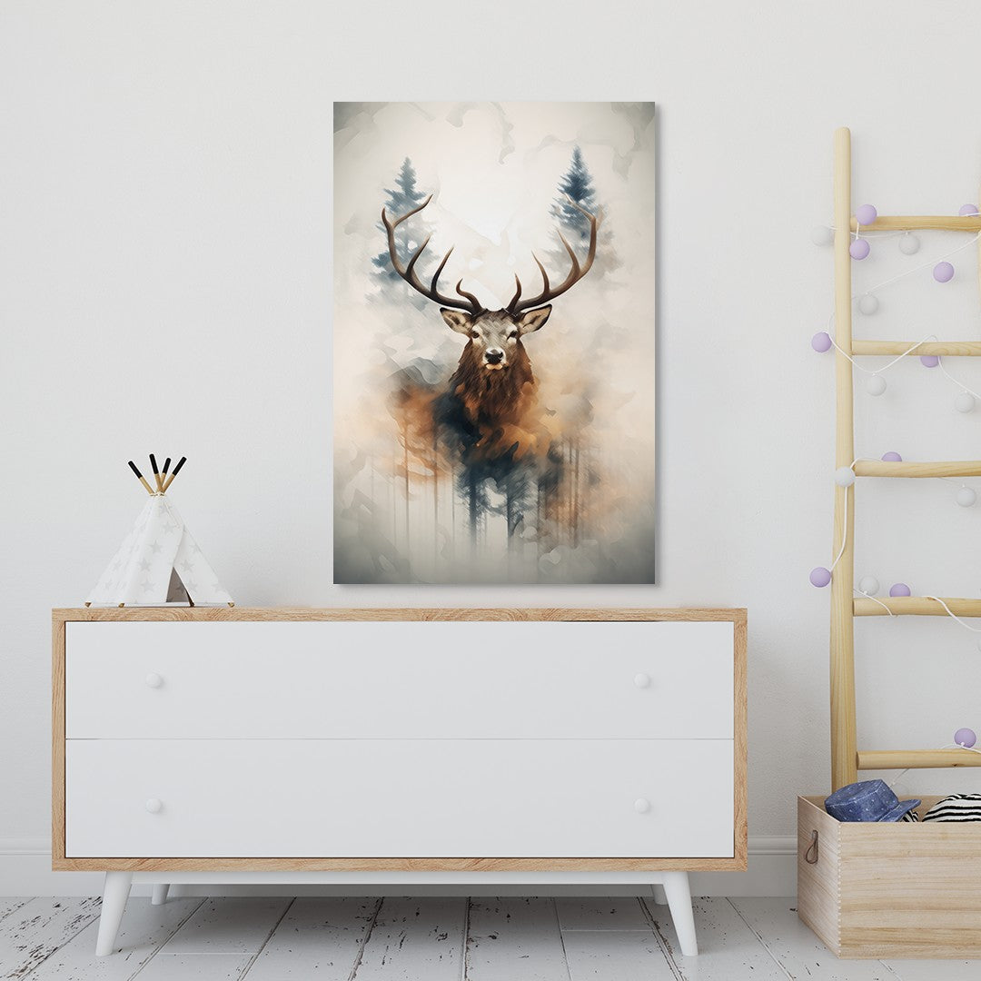 Elk and Forest Wall Art