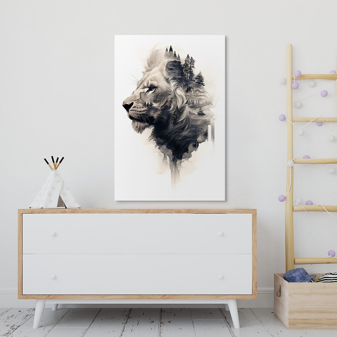 The Majestic of the Lion Wall Art