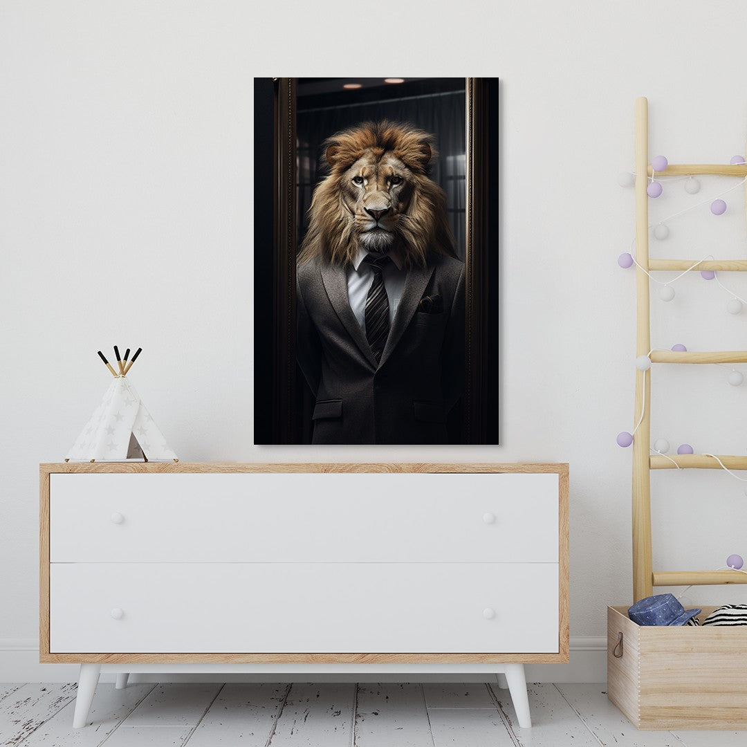 The Suited Lion Wall Art