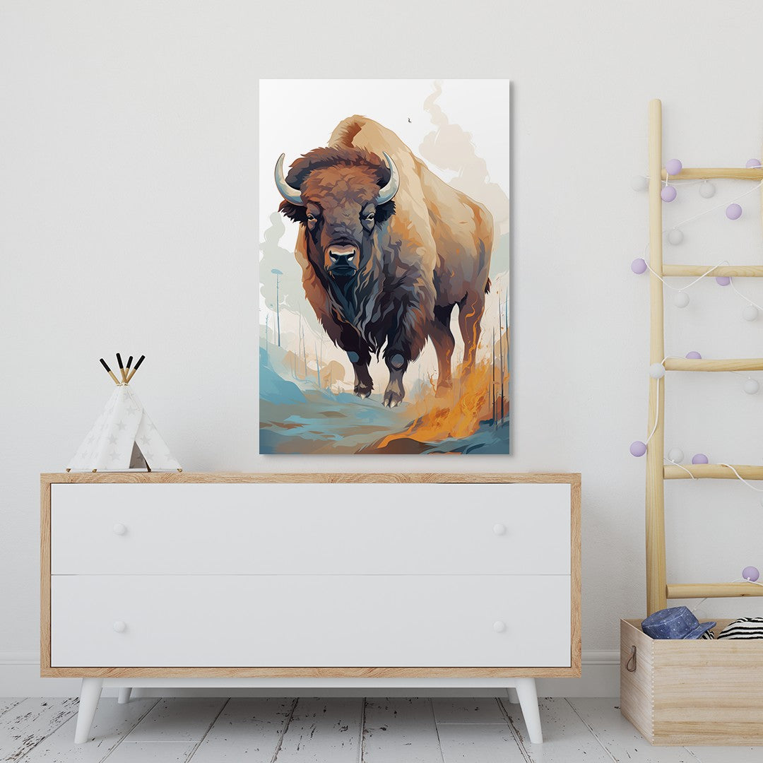 Bison in Colors Wall Art