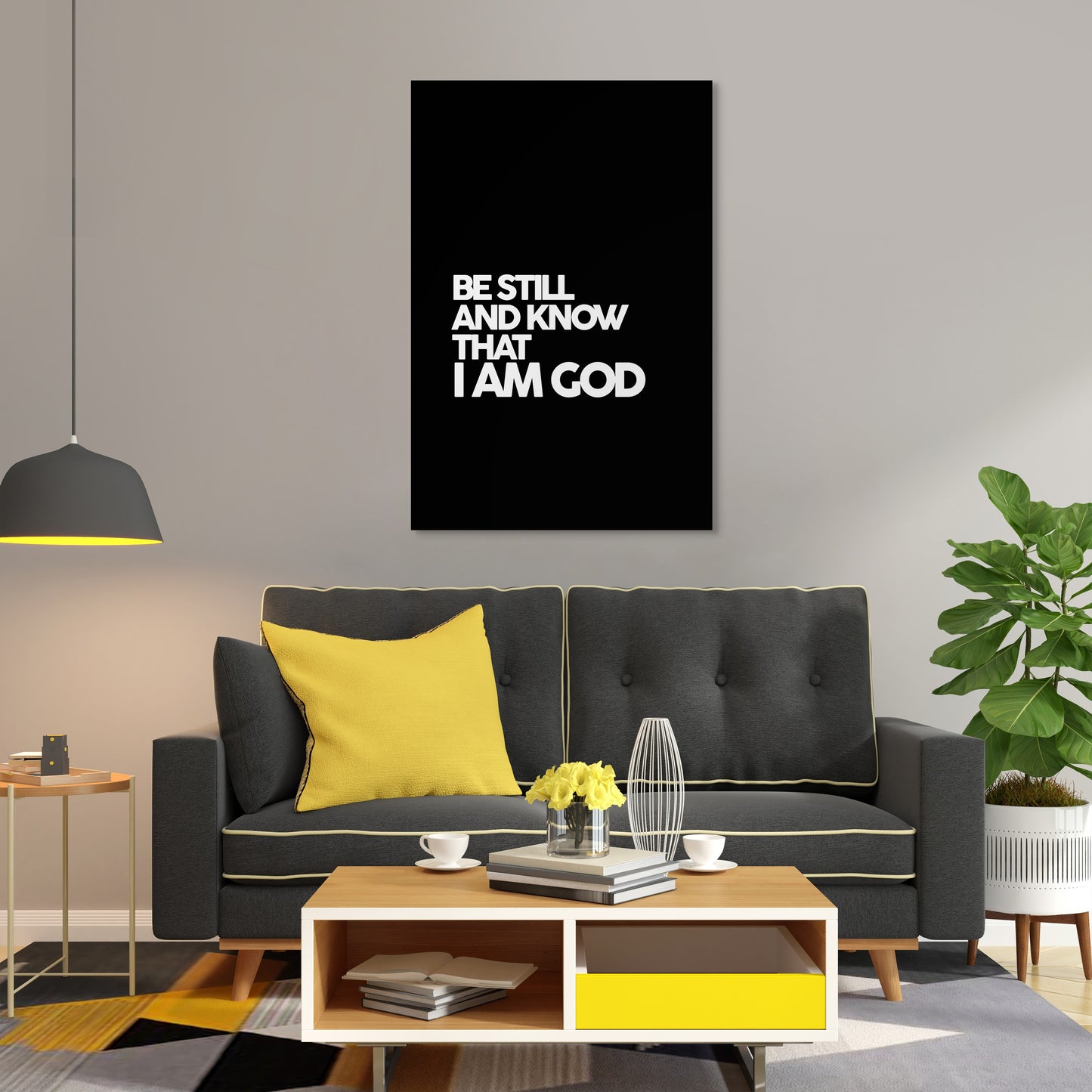 Psalm 46:10 - Be Still and know that I am God (Black)