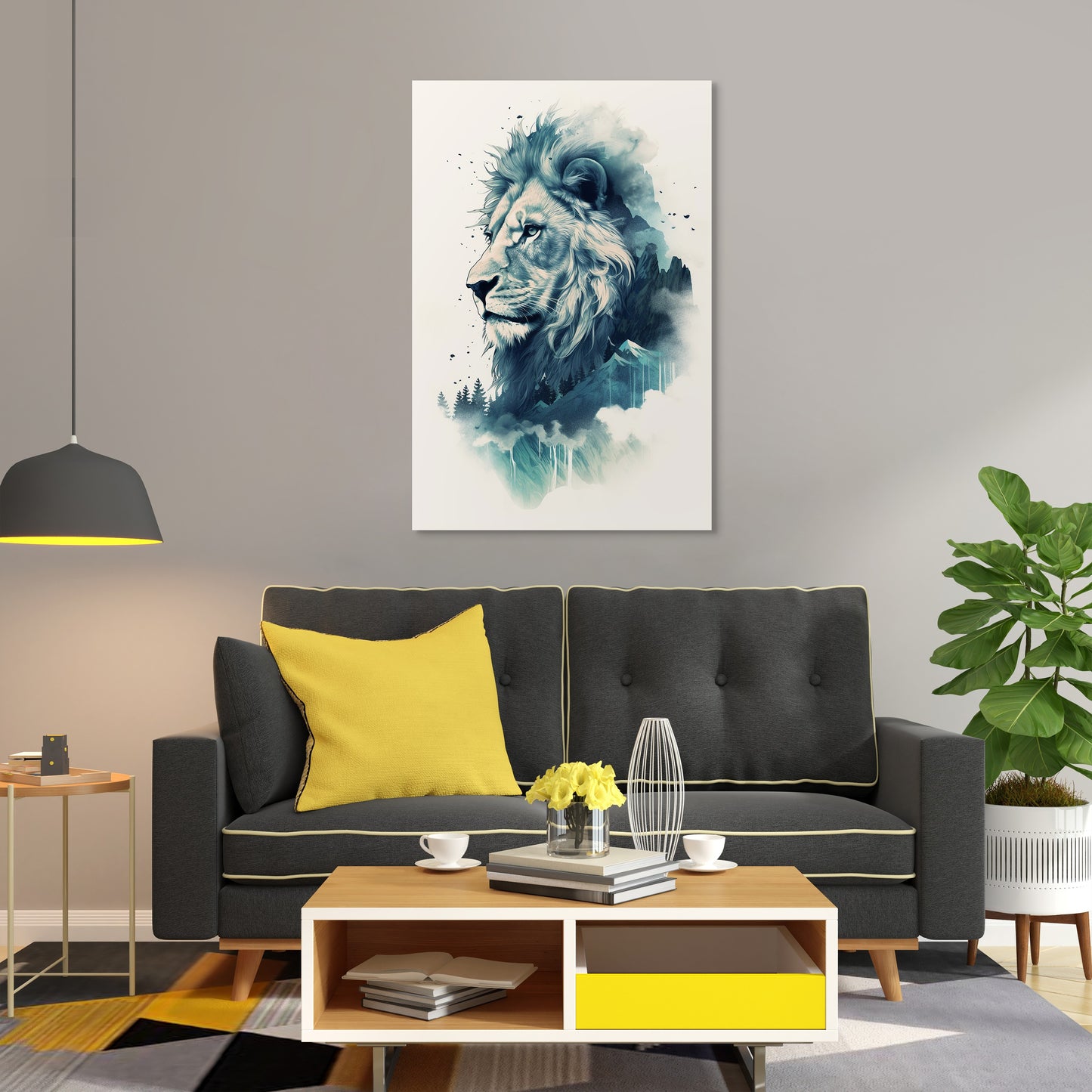 Lion The Ruler Of The Savanna Wall Art