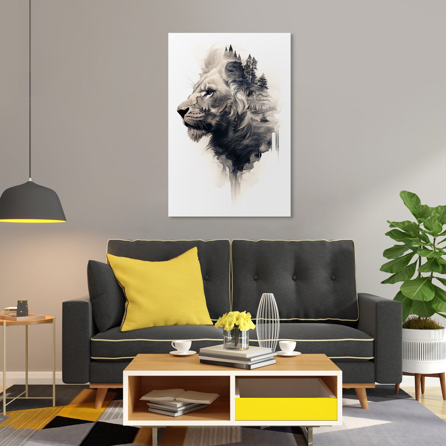 The Majestic of the Lion Wall Art